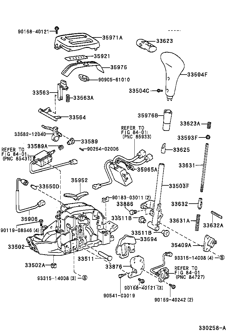 33055-12020 LEVER SUB-ASSY, SHIFT(FOR FLOOR SHIFT) product image