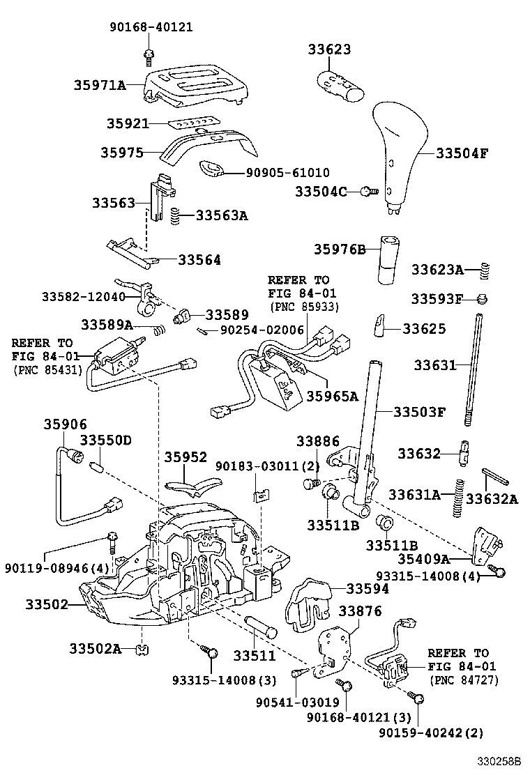 33530-12580 LEVER ASSY, SHIFT (FOR FLOOR SHIFT) product image