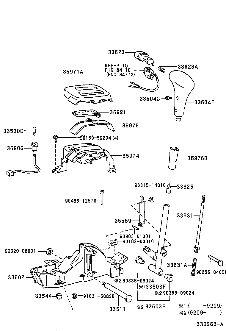33055-12020 LEVER SUB-ASSY, SHIFT(FOR FLOOR SHIFT) product image