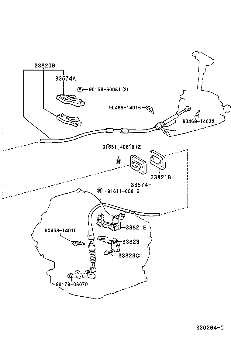 33055-12020 LEVER SUB-ASSY, SHIFT(FOR FLOOR SHIFT) product image