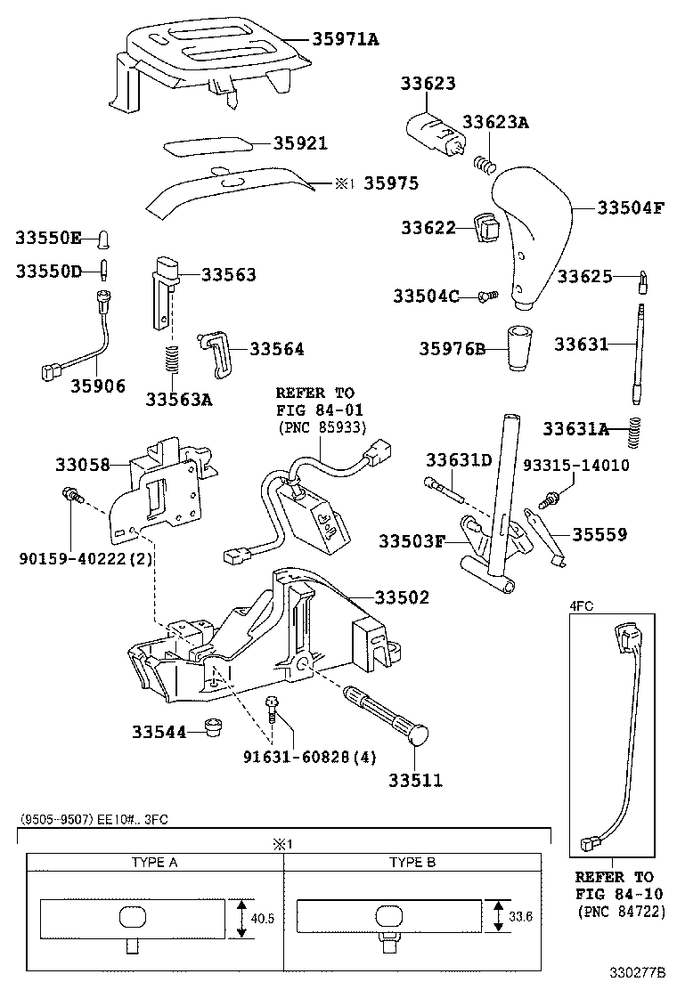 33530-12580 LEVER ASSY, SHIFT (FOR FLOOR SHIFT) product image