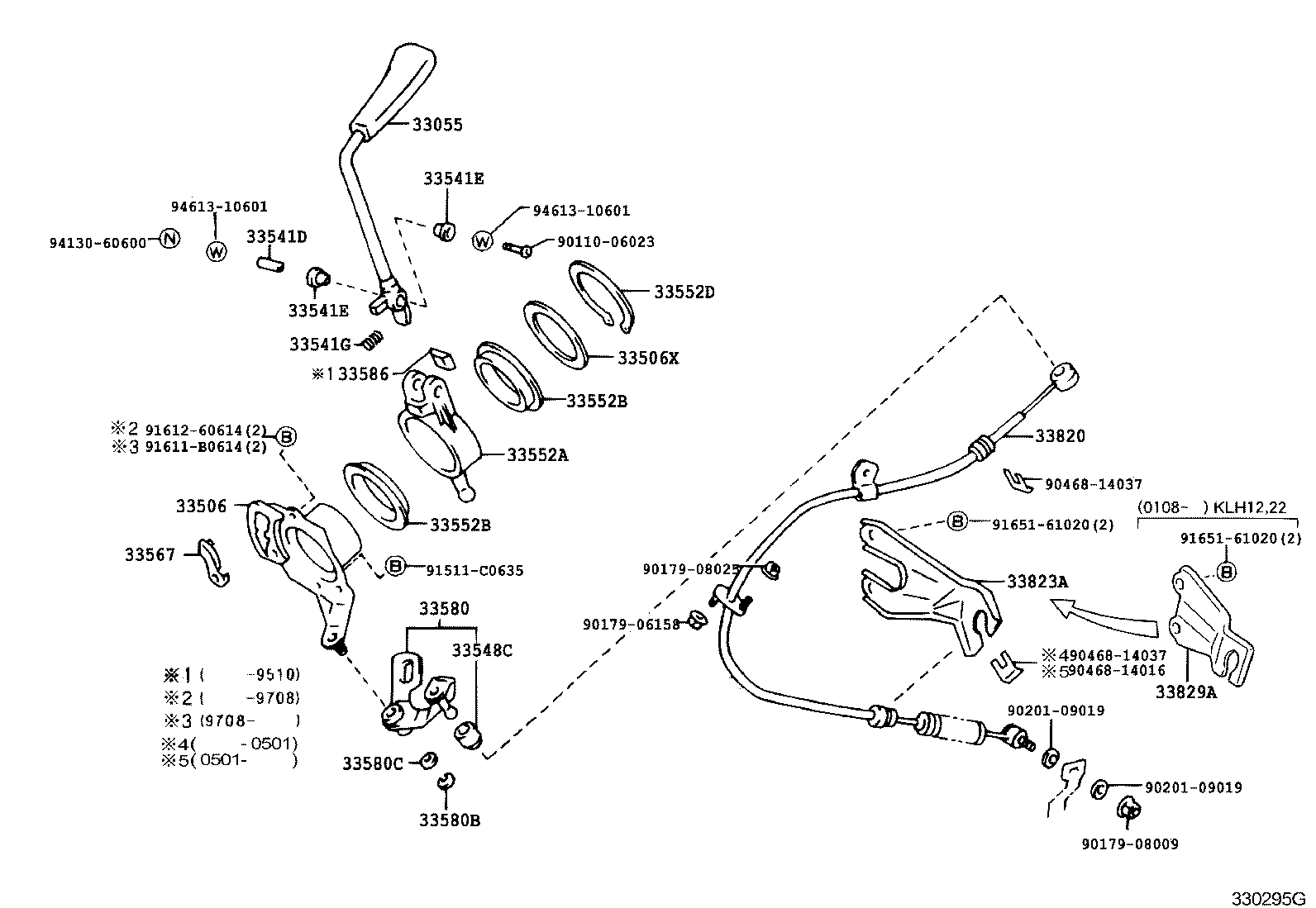 33829-26040 SUPPORT, TRANSMISSION CONTROL CABLE product image