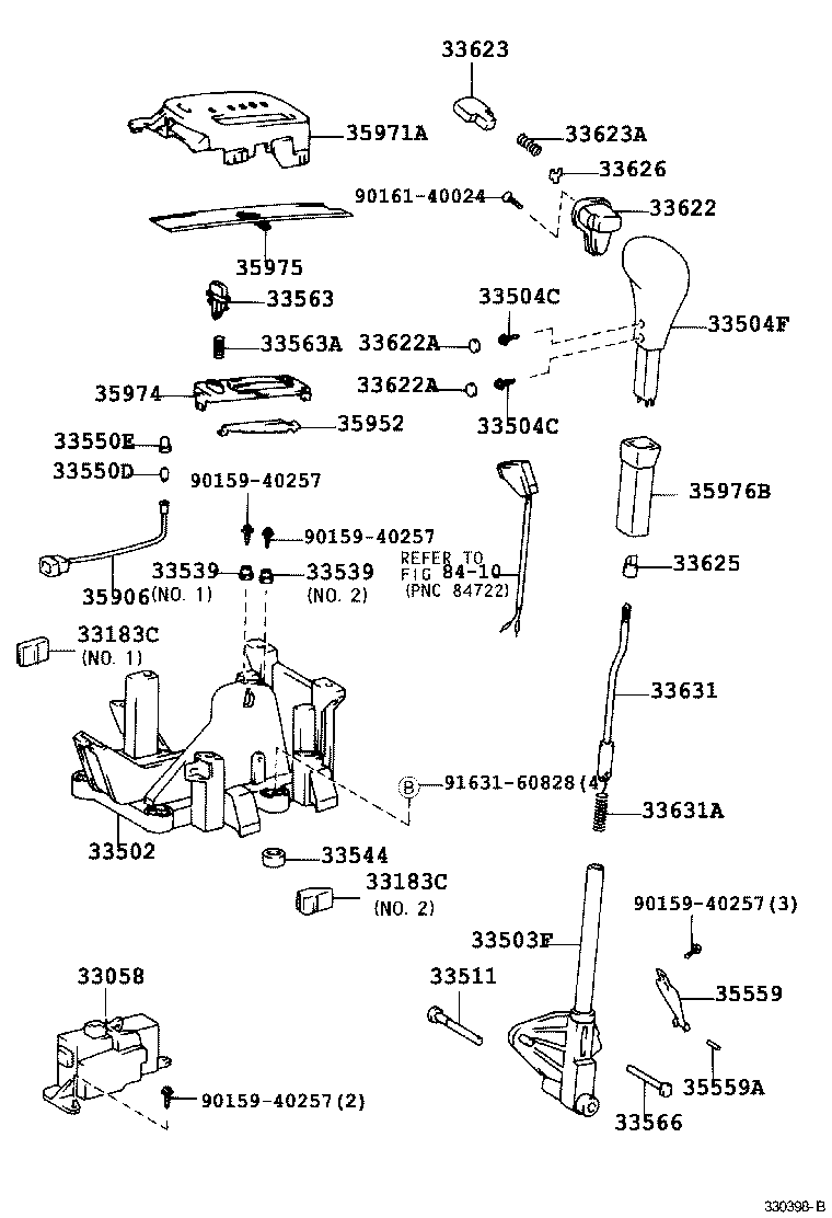 33542-33130-B0 KNOB SUB-ASSY, SHIFT LEVER product image