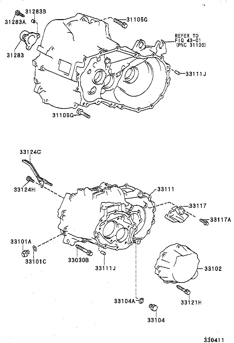 33101-12163 CASE, MANUAL TRANSMISSION product image