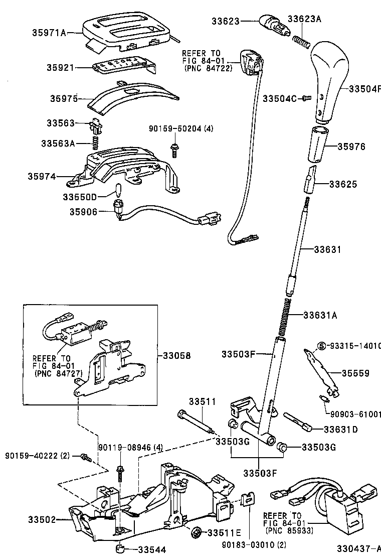 33058-42010 BRACKET SUB-ASSY, SHIFT LOCK SOLENOID product image