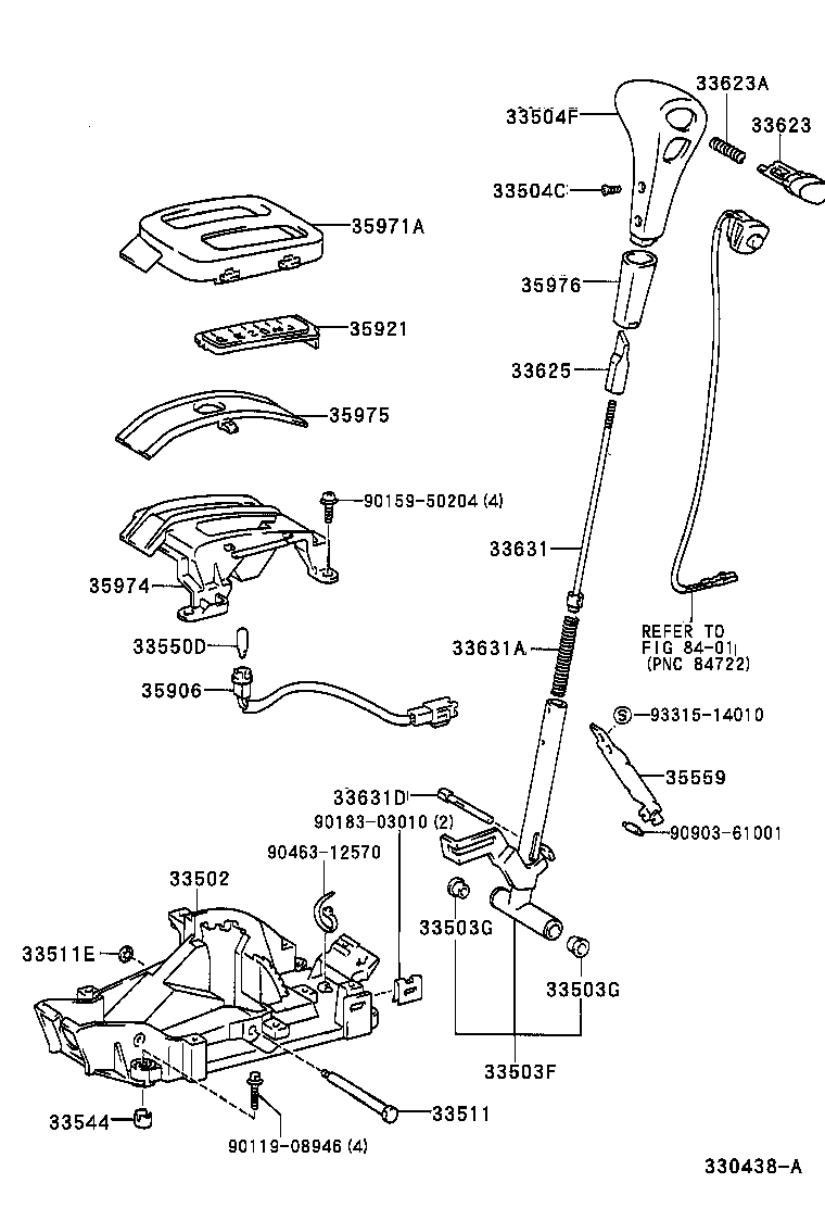 33530-42010 LEVER ASSY, SHIFT (FOR FLOOR SHIFT) product image