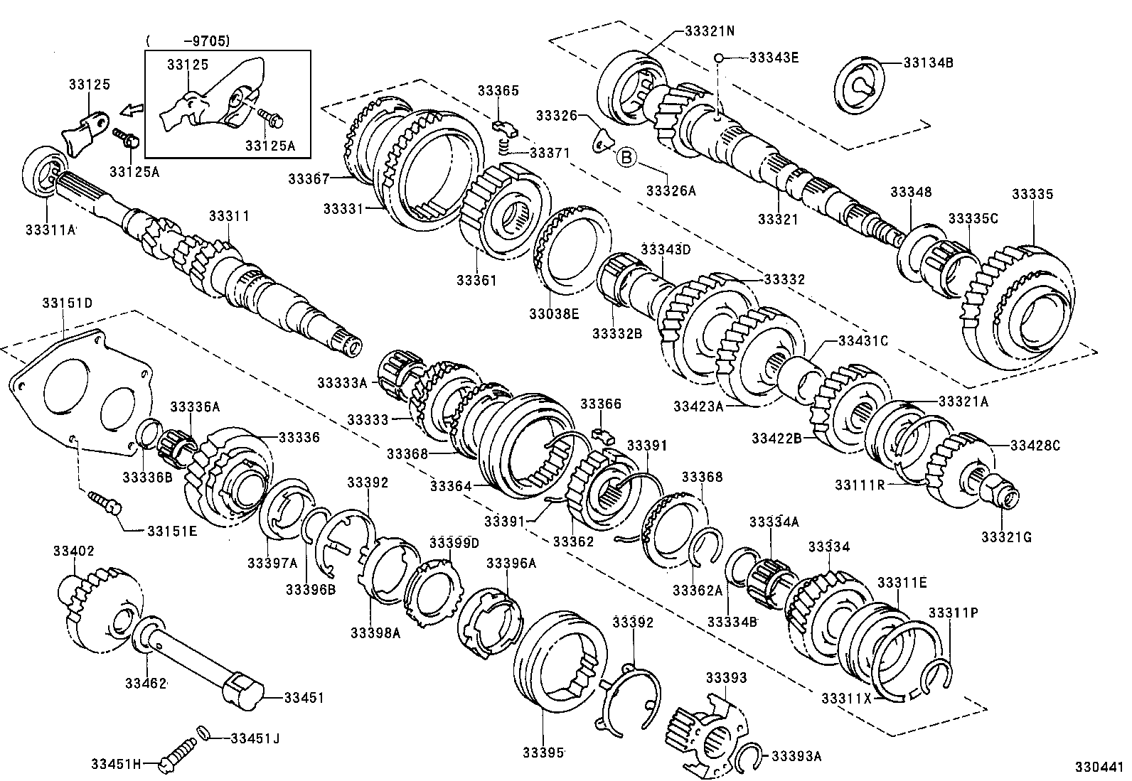 33035-32061 GEAR, 4TH product image