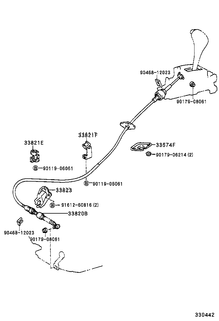 33530-42010 LEVER ASSY, SHIFT (FOR FLOOR SHIFT) product image