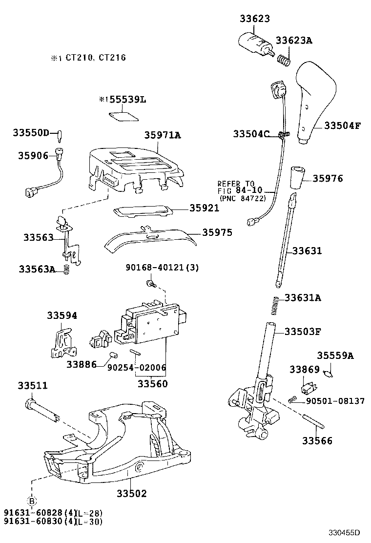 33829-21080 CLAMP, TRANSMISSION CONTROL CABLE product image