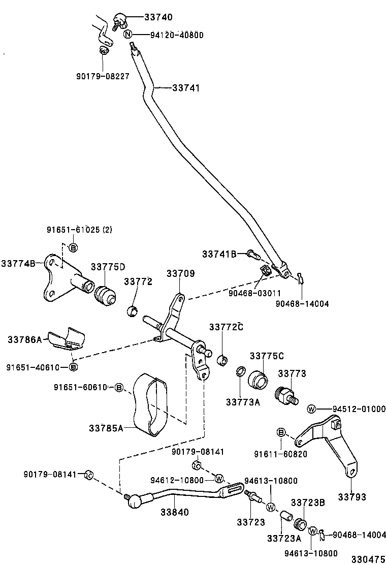 33580-36040 BELLCRANK ASSY, SHIFTING (FOR COLUMN SHIFT) product image