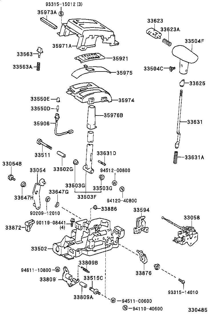 33502-10120 PLATE SUB-ASSY, SHIFT LEVER product image