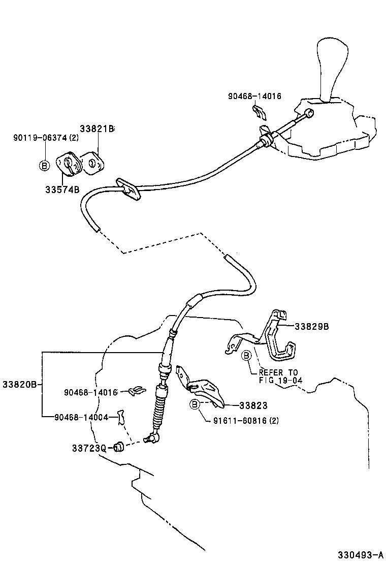 33055-33100 LEVER SUB-ASSY, SHIFT(FOR FLOOR SHIFT) product image