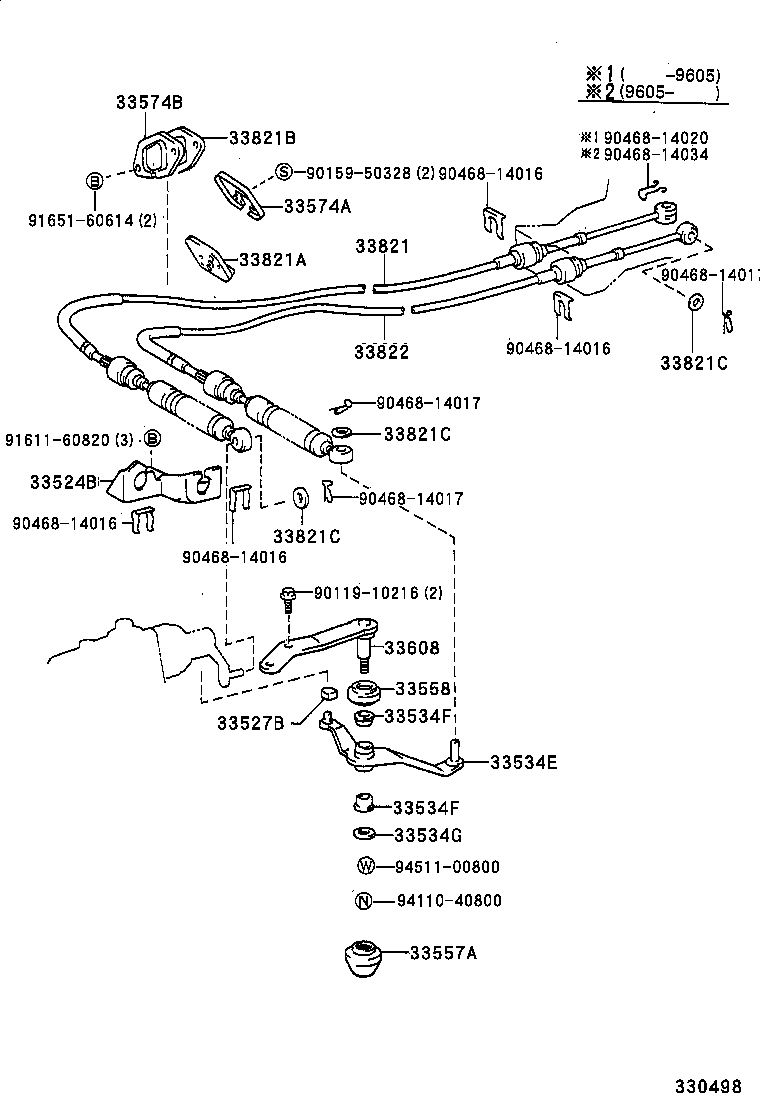 33530-32220 LEVER ASSY, SHIFT (FOR FLOOR SHIFT) product image