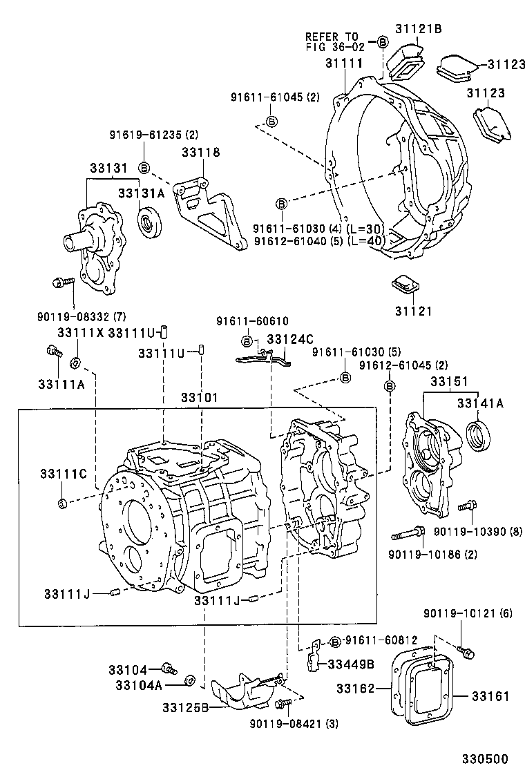 33101-36103 CASE SUB-ASSY, MANUAL TRANSMISSION product image