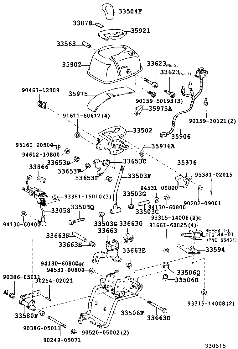 33820-37640 CABLE TRANSMISSION CONTROL SHIFT (FOR FLOOR SHIFT) product image