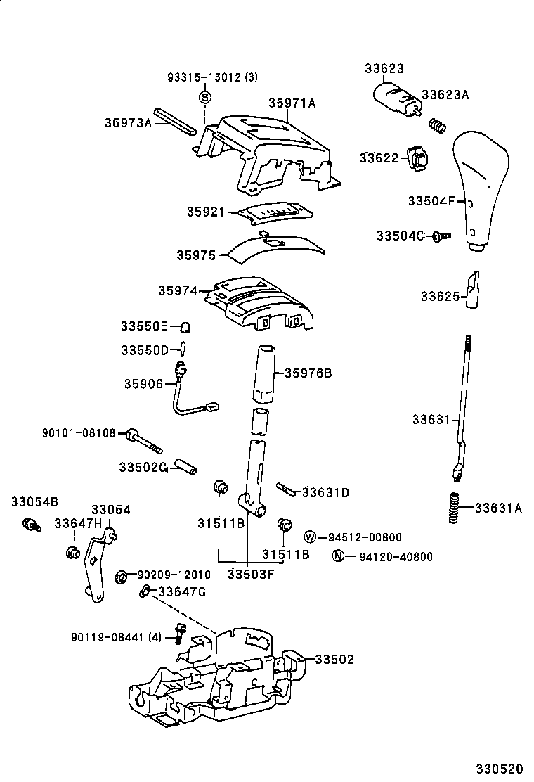 33502-10170 PLATE SUB-ASSY, SHIFT LEVER product image