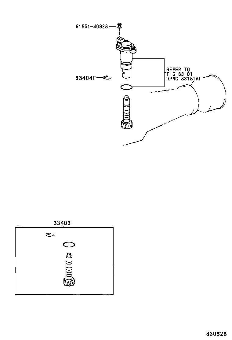 33403-39395 GEAR SUB-ASSY, SPEEDOMETER DRIVEN (MTM) product image