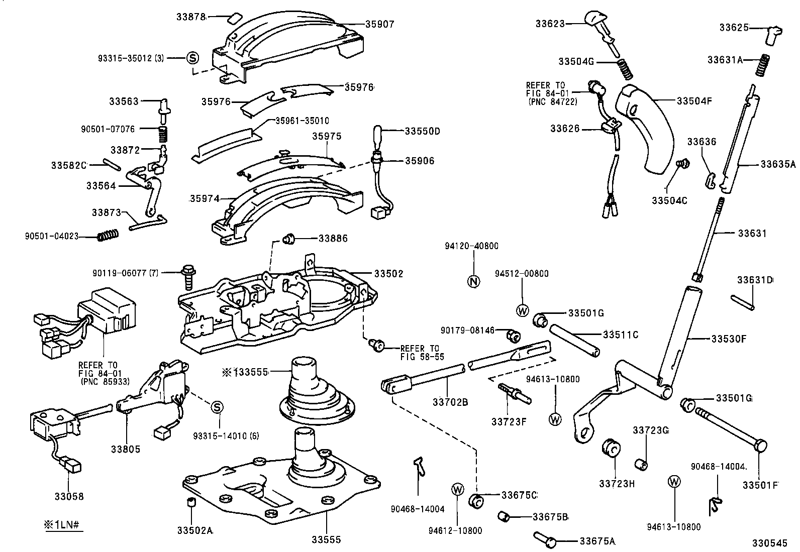 33055-35100 LEVER ASSY, SHIFT (FOR FLOOR SHIFT) product image