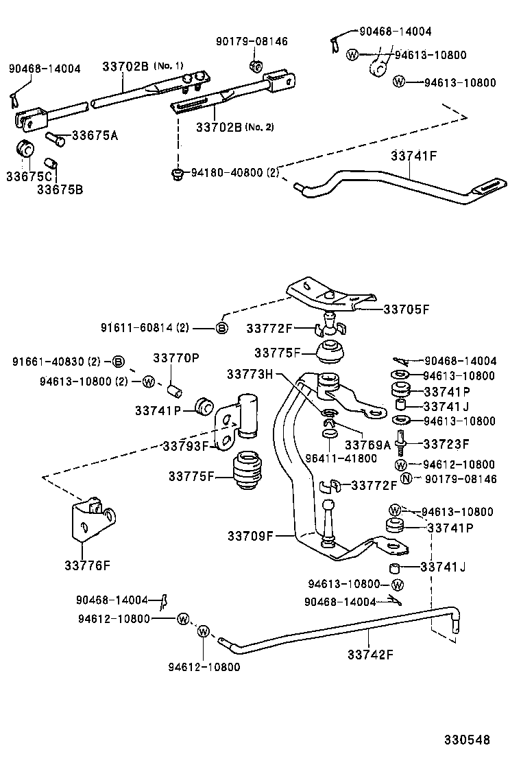 33055-35020 LEVER ASSY, SHIFT (FOR FLOOR SHIFT) product image