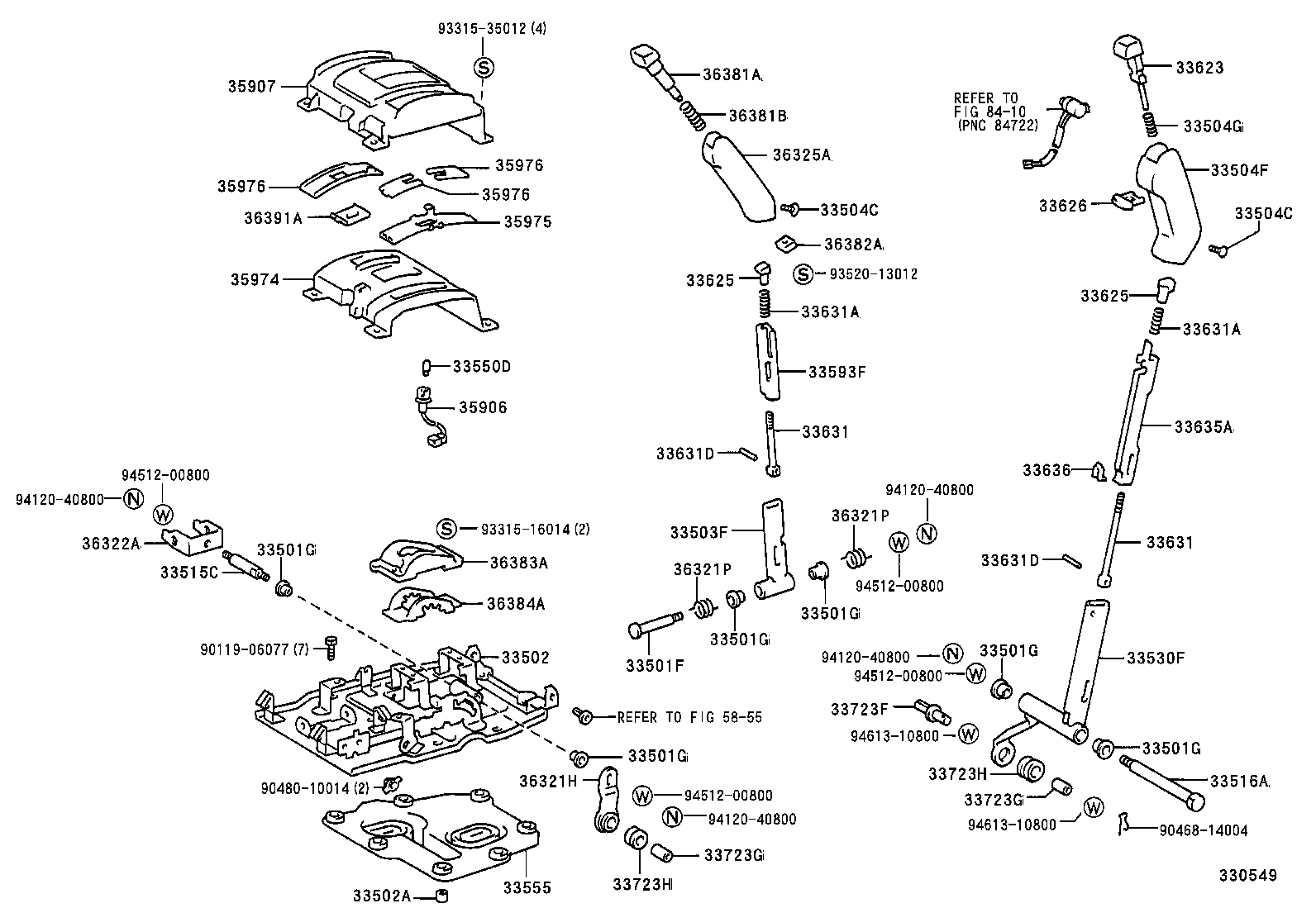 33055-35020 LEVER ASSY, SHIFT (FOR FLOOR SHIFT) product image