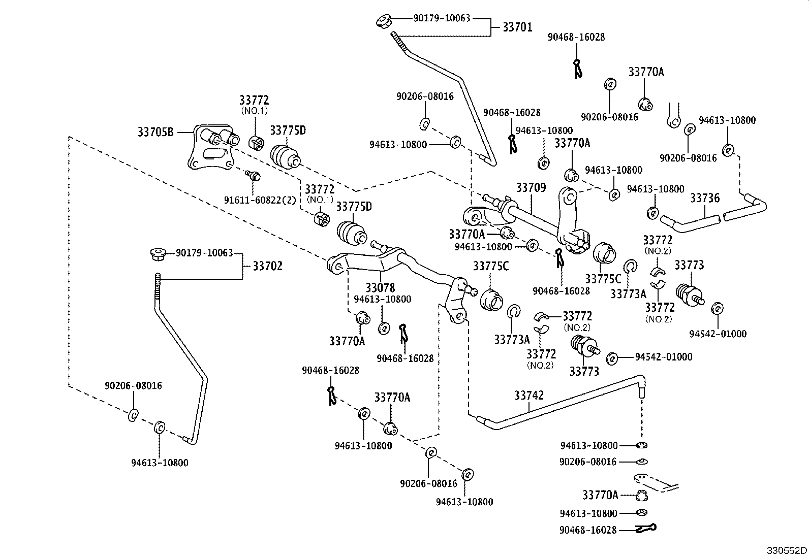 33507-43010 SUPPORT SUB-ASSY, CONTROL SHAFT (FOR COLUMN SHIFT) product image