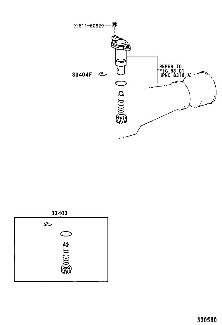 33482-26030 GEAR SUB-ASSY, SPEEDOMETER DRIVEN (MTM) product image