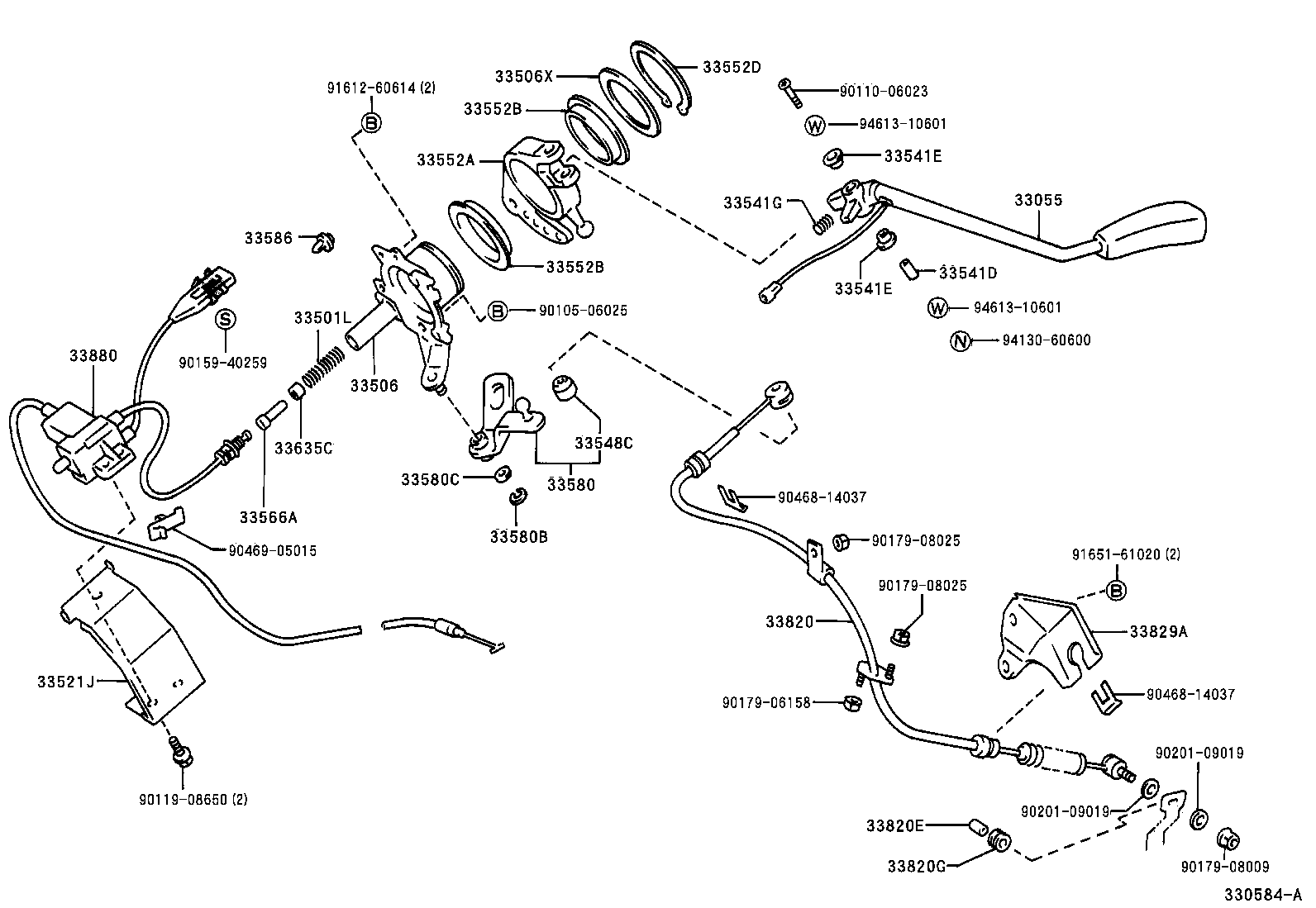 33829-26010 SUPPORT, TRANSMISSION CONTROL CABLE product image