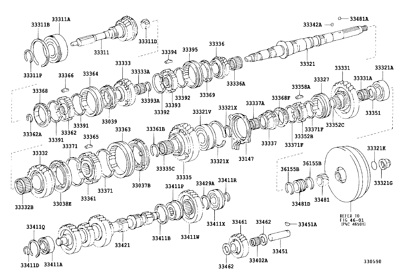 33335-37070 GEAR, 1ST product image
