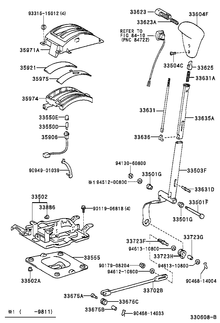33530-35330 LEVER ASSY, SHIFT (FOR FLOOR SHIFT) product image