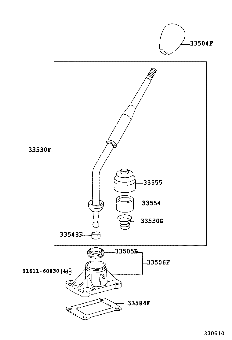 33530-35490 LEVER ASSY, SHIFT (FOR FLOOR SHIFT) product image
