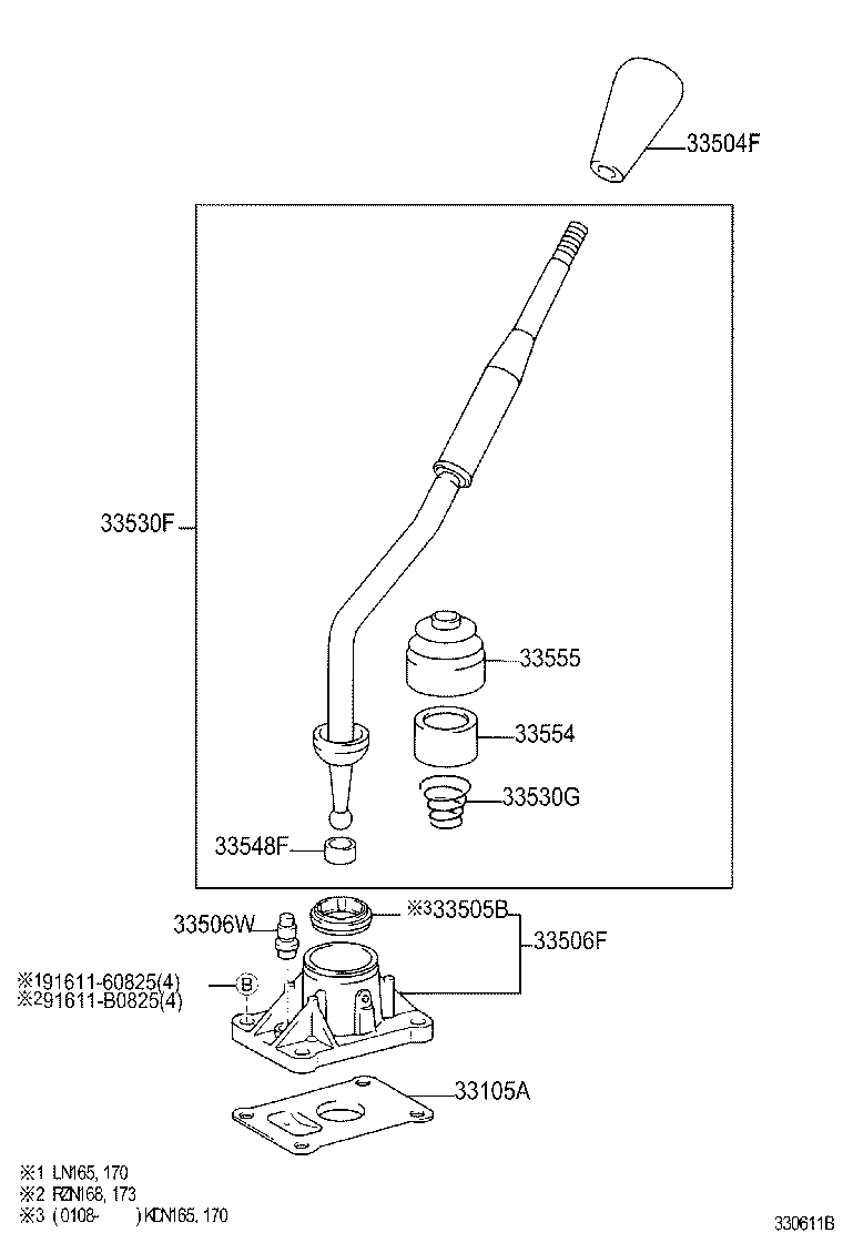33530-35420 LEVER ASSY, SHIFT (FOR FLOOR SHIFT) product image
