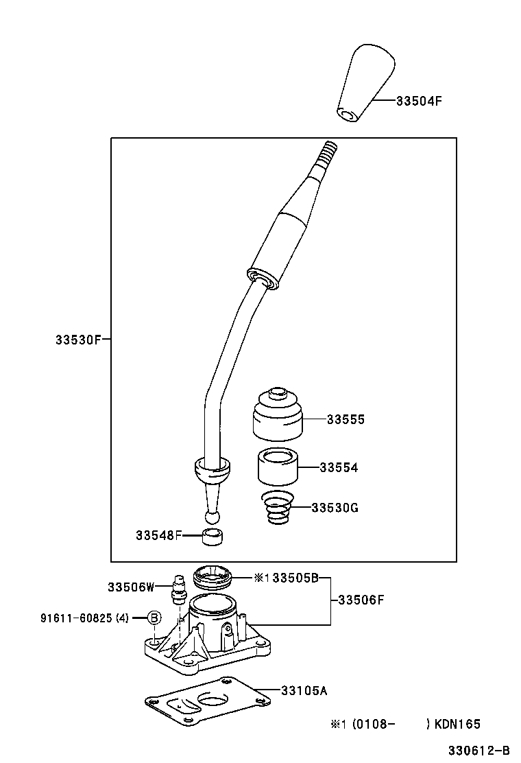 33530-35420 LEVER ASSY, SHIFT (FOR FLOOR SHIFT) product image