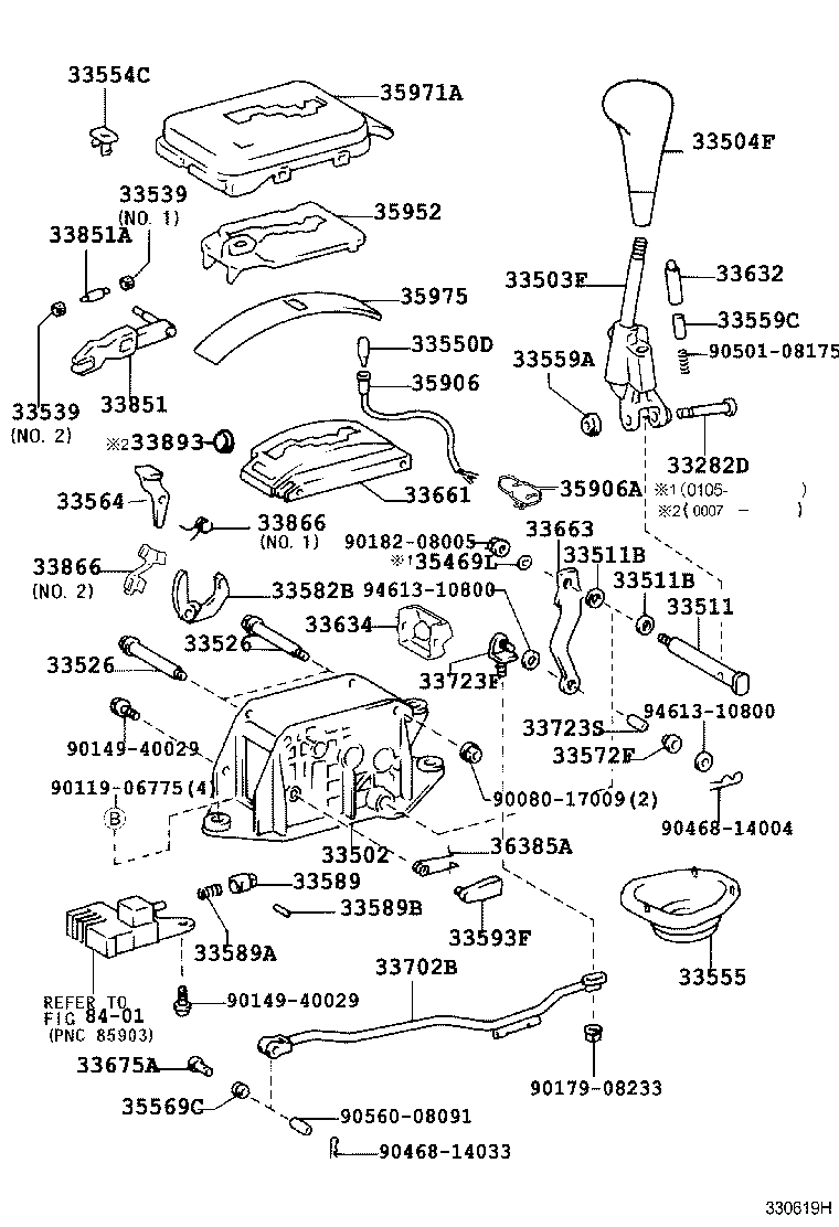 Toyota 33055-30171 LEVER SUB-ASSY, SHIFT(FOR FLOOR SHIFT)