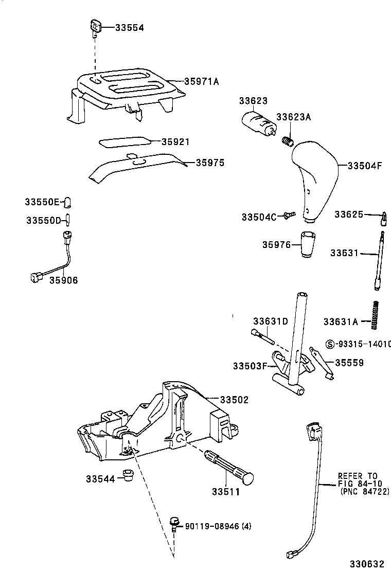 33530-42010 LEVER ASSY, SHIFT (FOR FLOOR SHIFT) product image