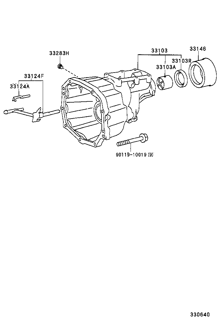 33103-0W020 HOUSING SUB-ASSY, EXTENSION(MTM) product image
