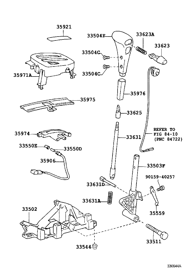 33530-05060 LEVER ASSY, SHIFT (FOR FLOOR SHIFT) product image