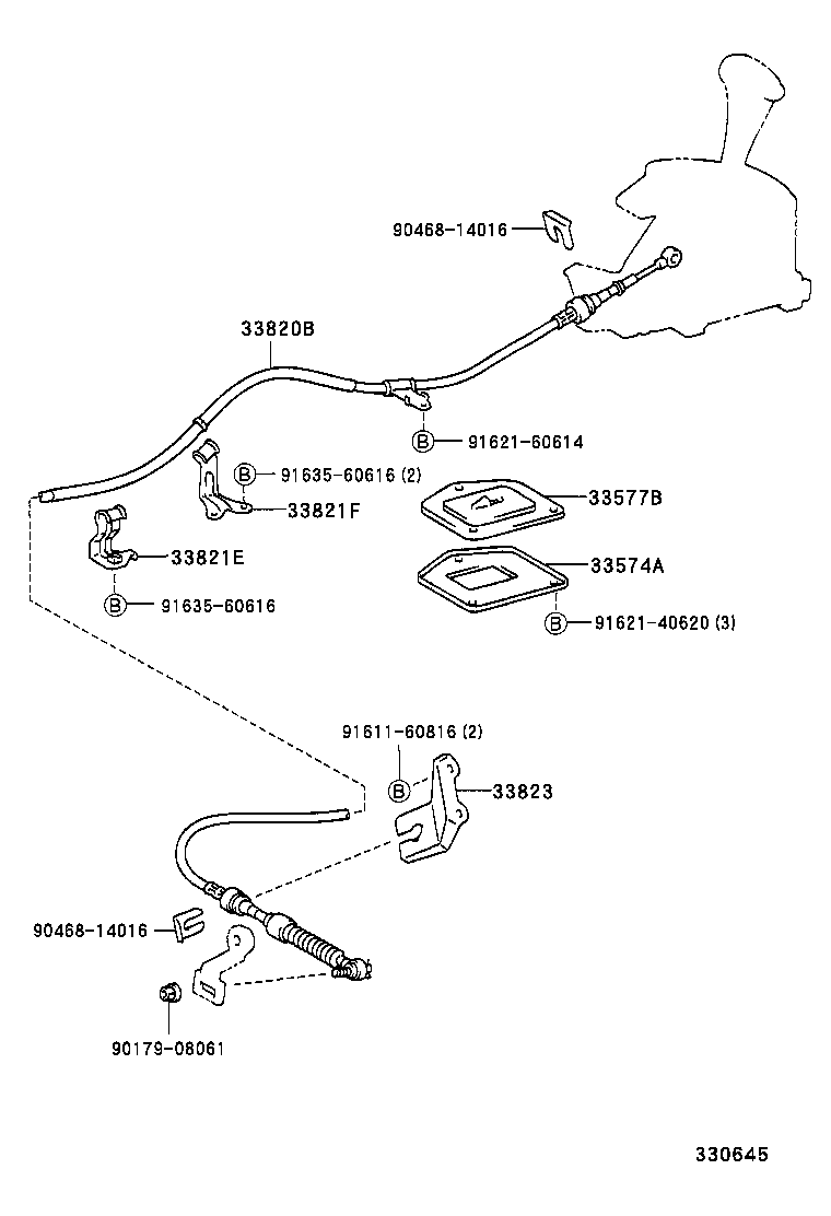 33530-05060 LEVER ASSY, SHIFT (FOR FLOOR SHIFT) product image