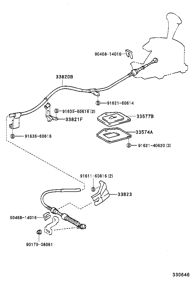 33530-05060 LEVER ASSY, SHIFT (FOR FLOOR SHIFT) product image