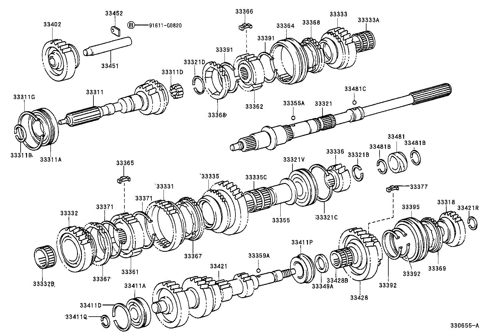 33301-35110 SHAFT, INPUT product image