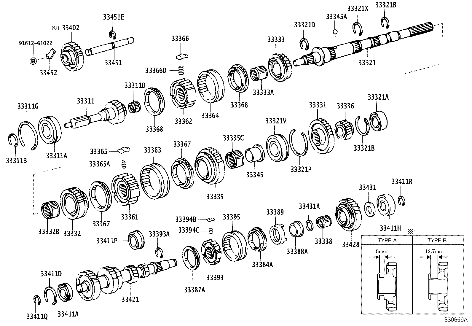 33301-35110 SHAFT, INPUT product image