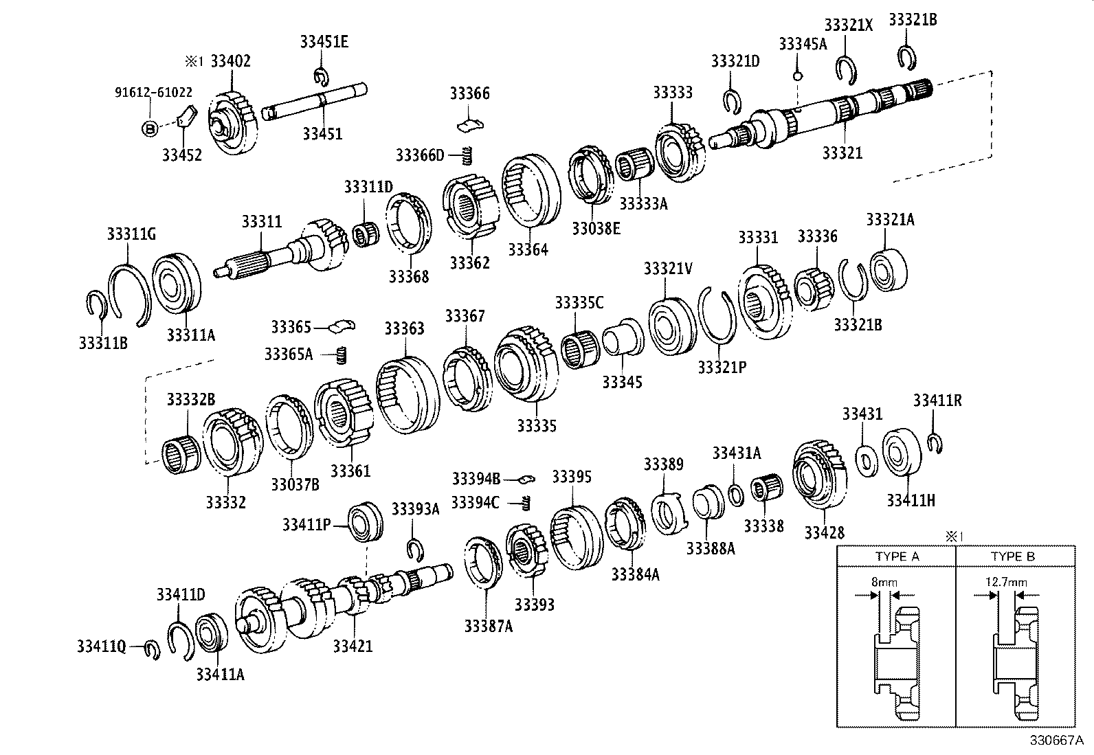 33034-53010 GEAR, 3RD product image