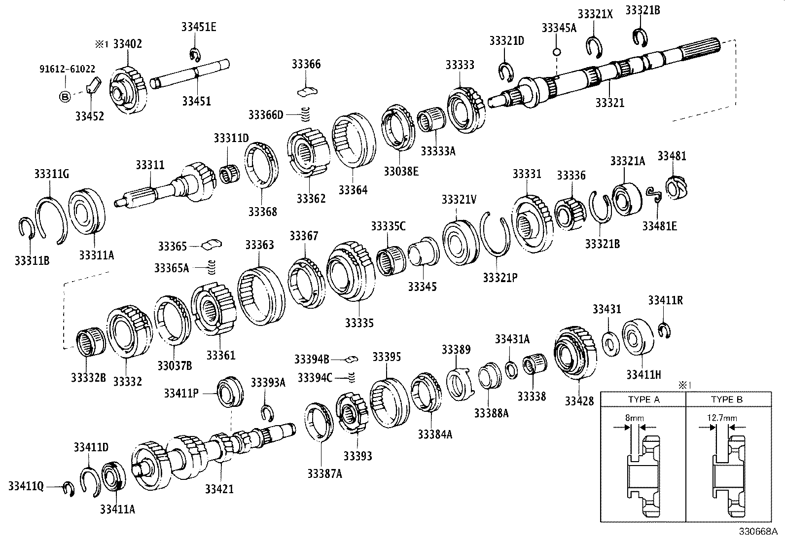 33034-53010 GEAR, 3RD product image