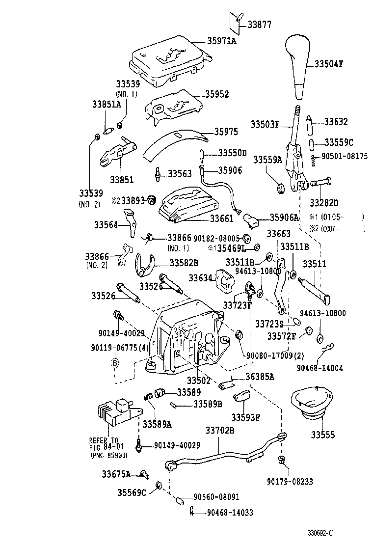 33563-30130 BUTTON, SHIFT LOCK RELEASE product image