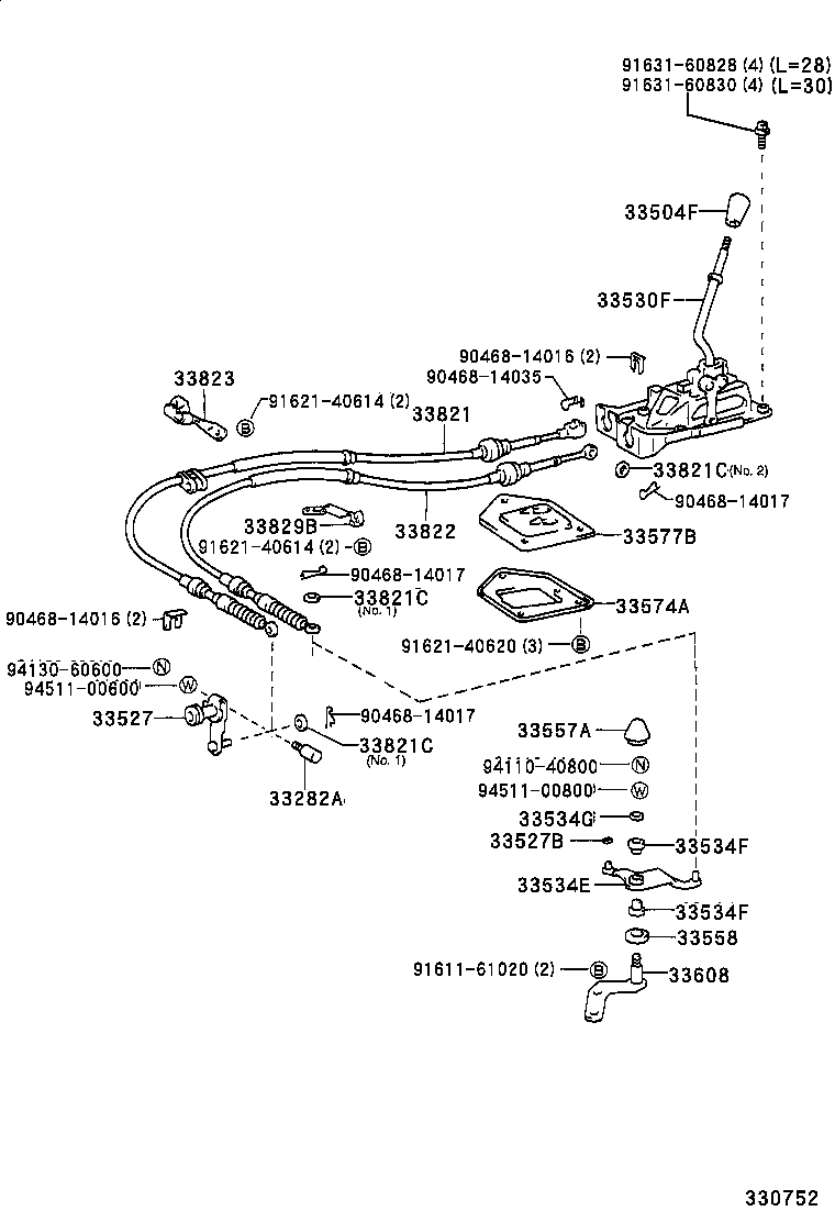 33829-21080 CLAMP, TRANSMISSION CONTROL CABLE product image