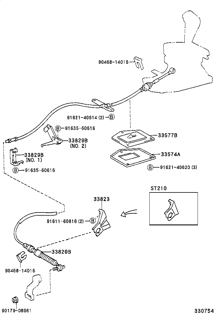 33530-20720 LEVER ASSY, SHIFT (FOR FLOOR SHIFT) product image