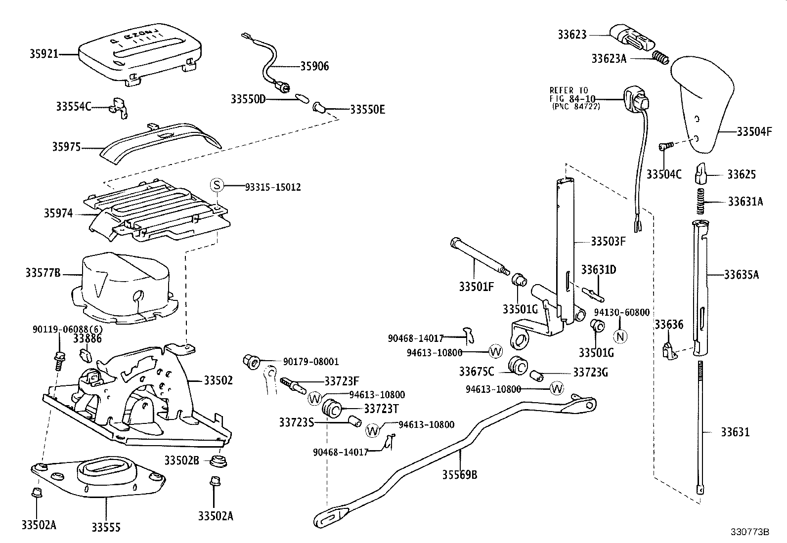 33530-60440 LEVER ASSY, SHIFT (FOR FLOOR SHIFT) product image