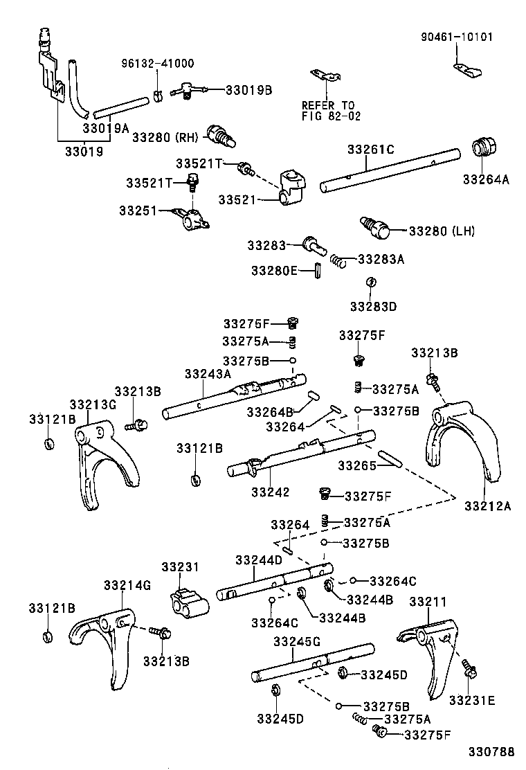33261-60080 SHAFT, SHIFT & SELECT LEVER product image