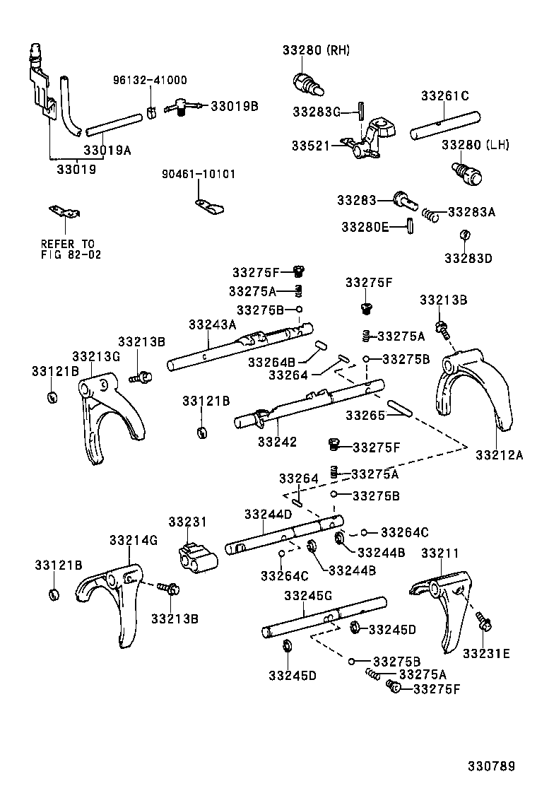 33261-60080 SHAFT, SHIFT & SELECT LEVER product image