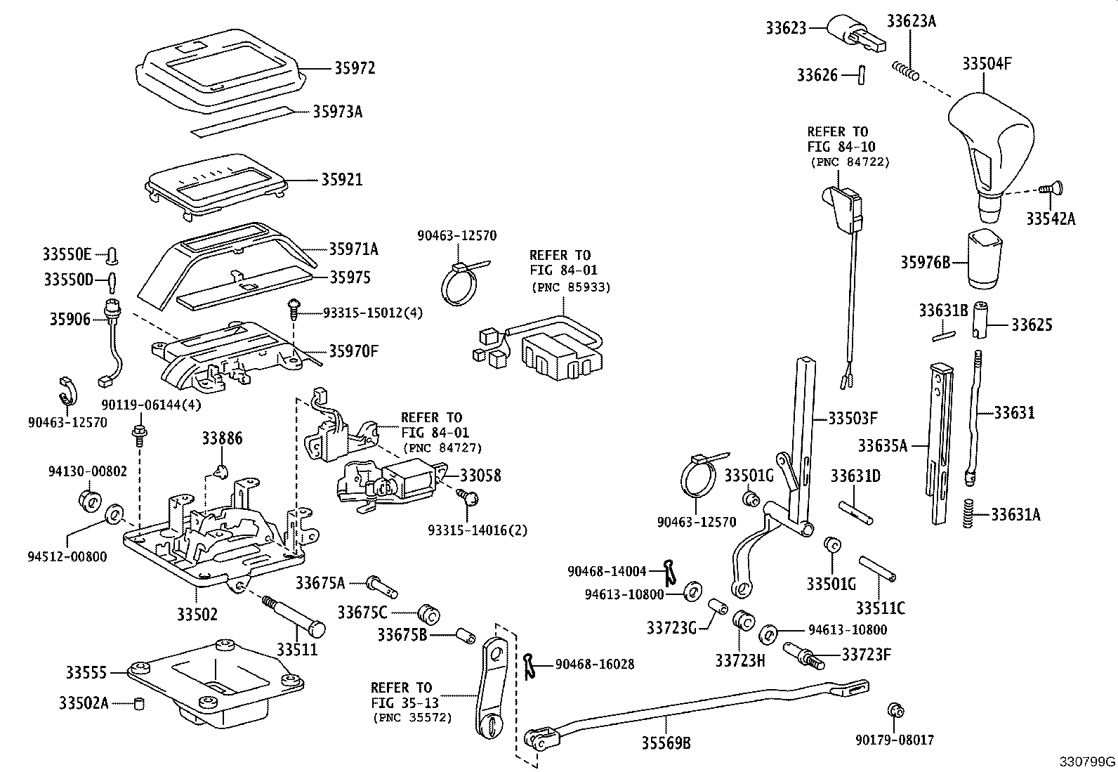 33530-43010 LEVER ASSY, SHIFT (FOR FLOOR SHIFT) product image