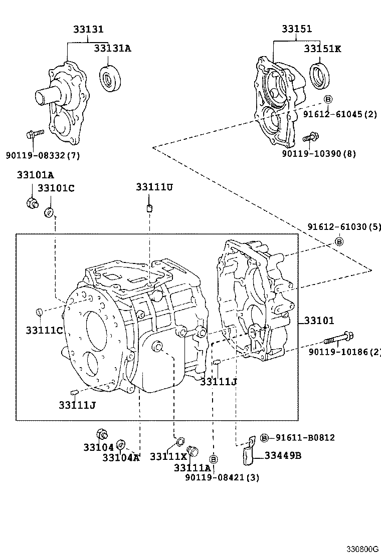 31121-36110 COVER, CLUTCH HOUSING, NO.1 product image